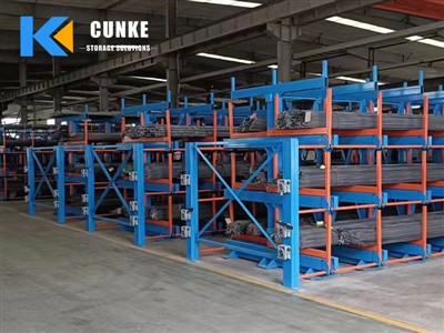 Rack di stoccaggio estraibile in acciaio